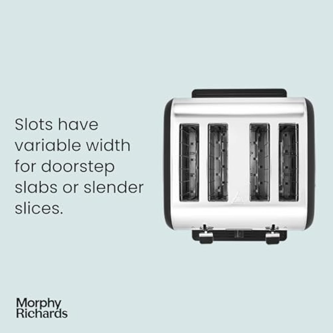 Morphy Richards Venture Black 4 Slice Toaster - Defrost Setting - High Lift Feature - 240131