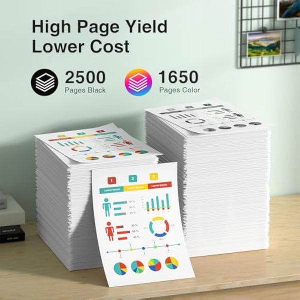 colorfly 937XL 937e (with Chip) Ink Cartridges Compatible with HP 937XL 937E 937 HP Officejet Pro 9110b 9120b 9130b 9720 9730 (4 Pack)