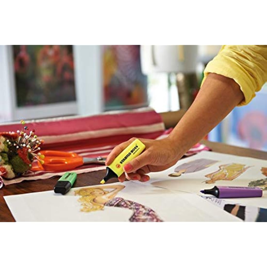 STABILO BOSS ORIGINAL - Highlighter - Pack of 48 - with 5 Neon Colours