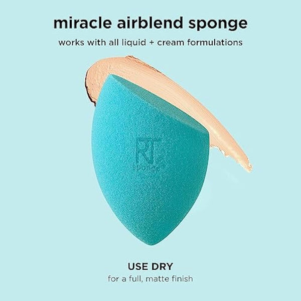 REAL TECHNIQUES New Miracle Airblend Sponge for Foundation - Matt Finish (1 Pack)
