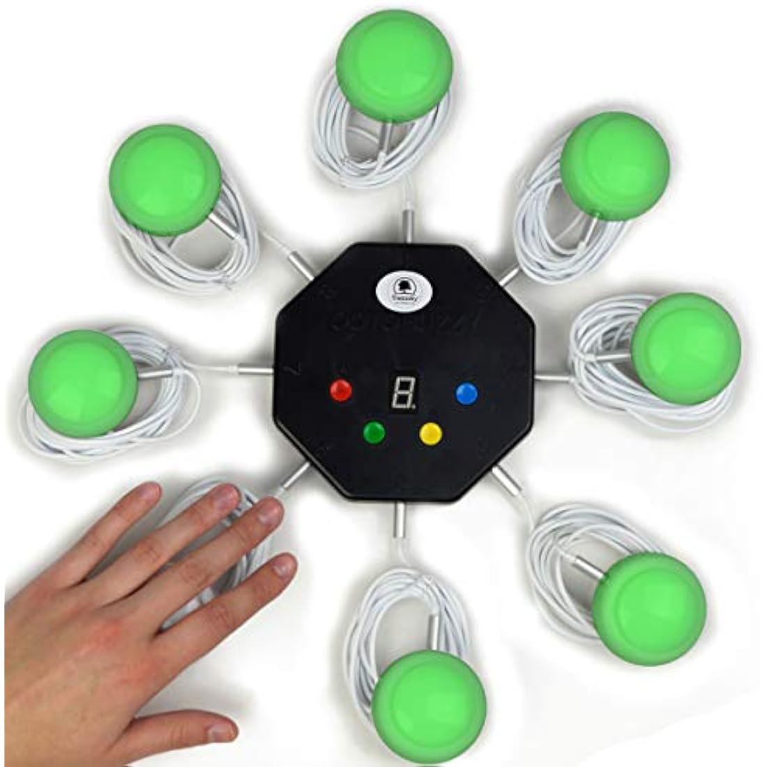 Trebisky Quiz Answer Game Buzzer Standalone System w/ LED Light Buttons 8-Player 1m Cables (System 2nd Gen)
