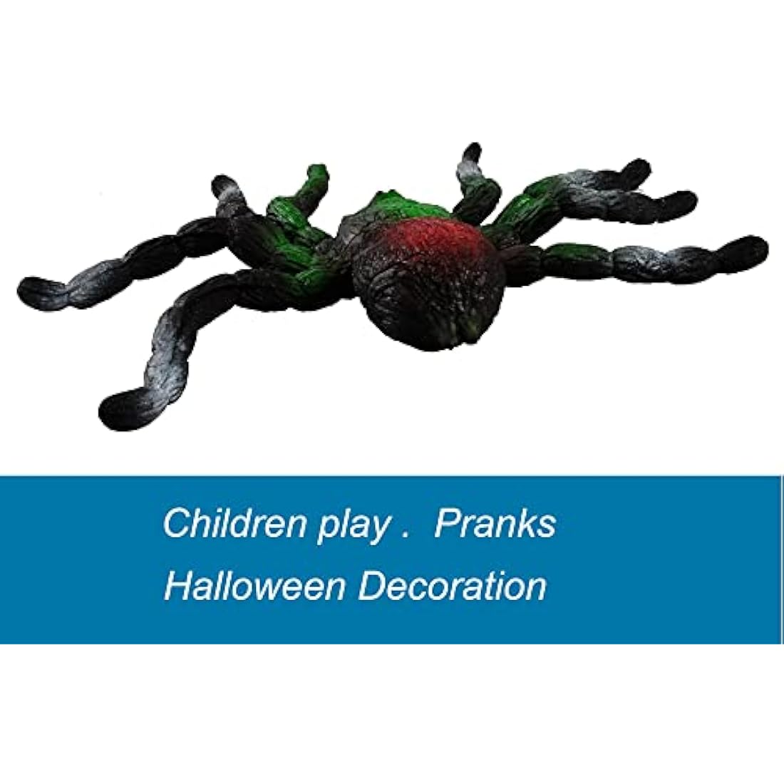 BOHS Rubber Jiggly Spider - Stretch & Squeeze - Realistic Big Soft Stretchy - Halloween Squishy Toy - Prank Bugs