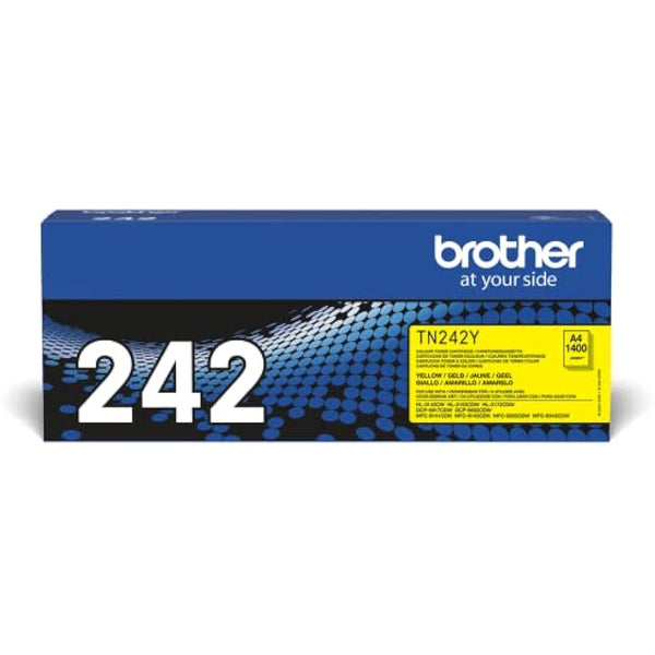 Brother TN-242Y Toner Cartridge, Yellow, Single Pack, Standard Yield, includes 1 x Toner Cartridge, Brother Genuine Supplies