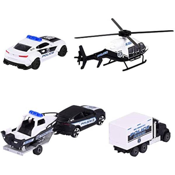 Majorette PORSCHE POLICE FORCE 4 CAR collectible gift box for kids and collectors from 3 to 103 years, start or add to a collection or just play