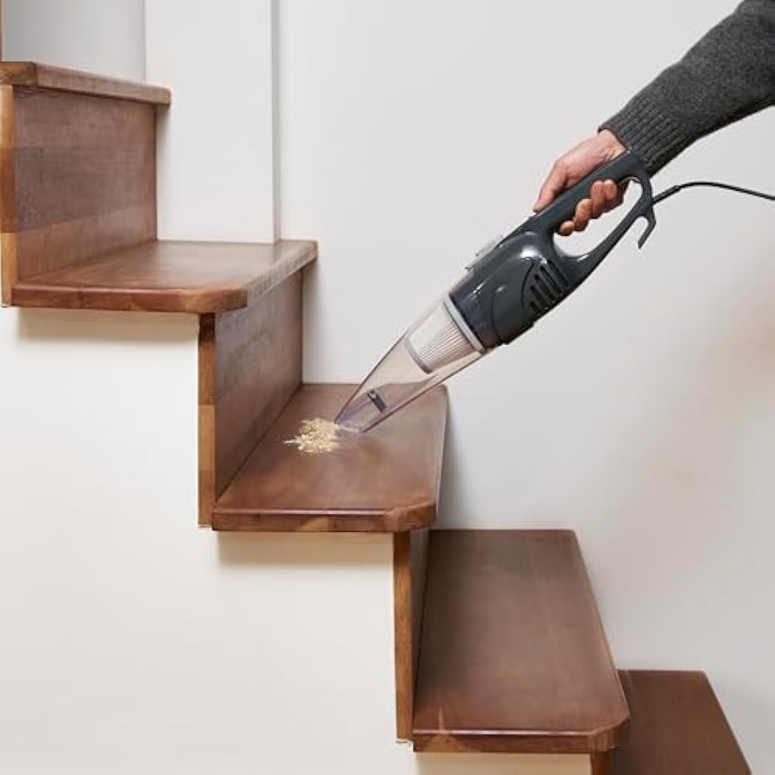 Amazon Basics 2-in-1 Corded Upright Vacuum Cleaner, ECO Motor, HEPA filtration, Lightweight Stick, Black