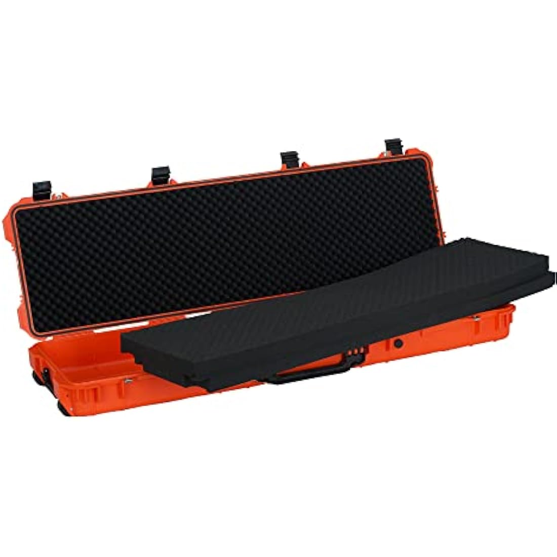 MEIJIA Portable Rolling Waterproof All Weather Hard Rifle Case with Wheels,Customizable Fit Foam Included