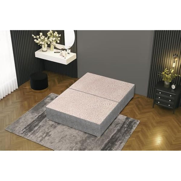Bed Centre Tweed Gray Flexby Divan Bed Base - Headboard And Storage Drawer (Single, Small Double, Double, King and Super King Size (Single, Divan Base with 2 Drawer Same Side No Headboard)