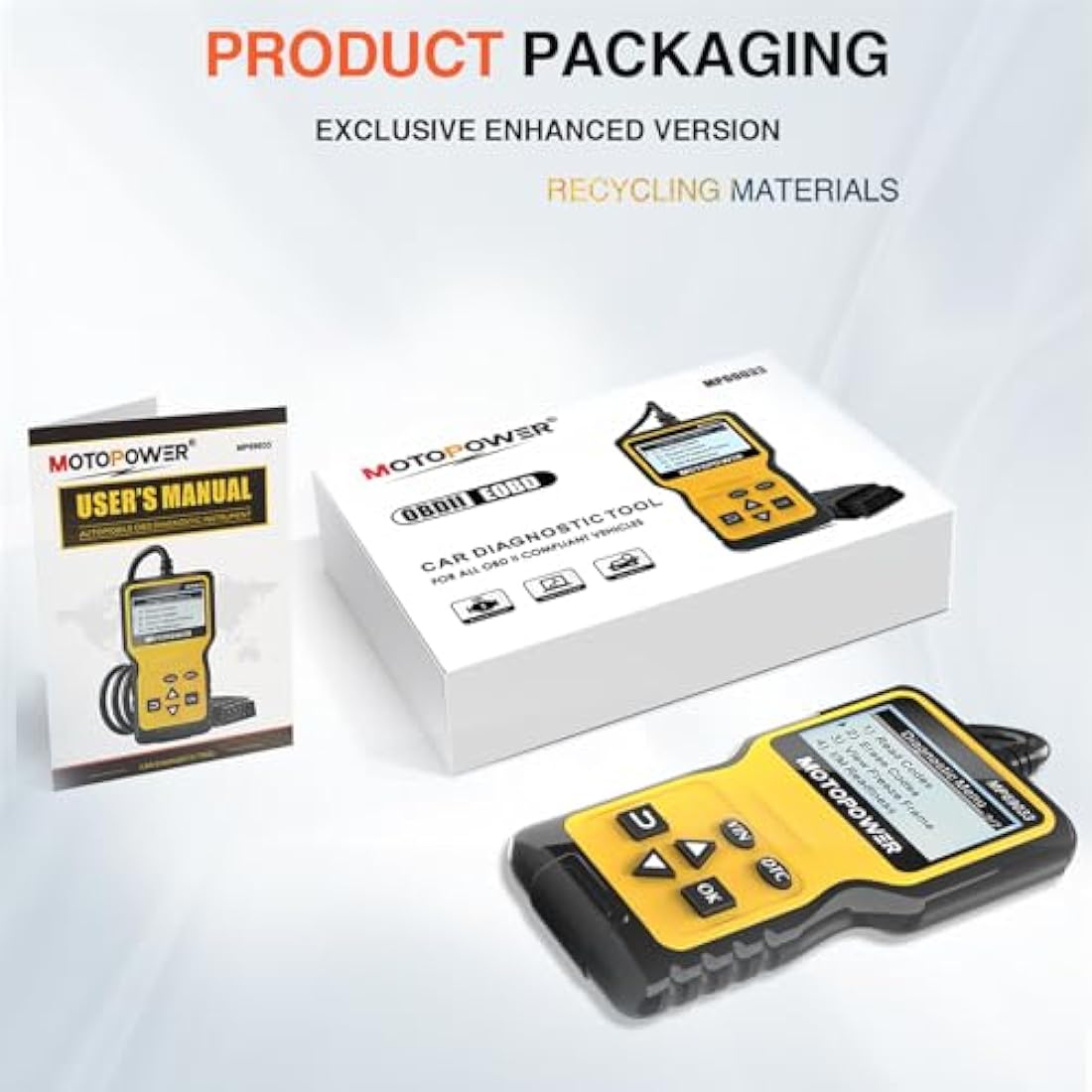 MOTOPOWER MP69033 OBD2 Scanner Universal Car Engine Fault Code Reader, CAN Diagnostic Scan Tool for All OBD II Protocol Cars