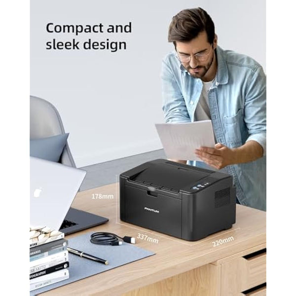PANTUM P2500W/P2502W Wifi Black and White Laser Printer, Airprint, Single Function Small 22ppm Black