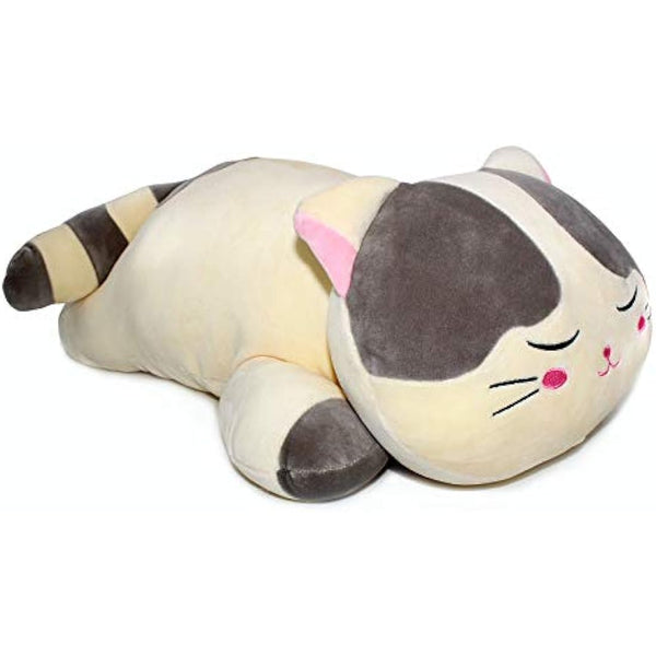 Vintoys Sleeping Cat Hugging Pillow Stuffed Animals Plush Soft Toy Grey 23.5"
