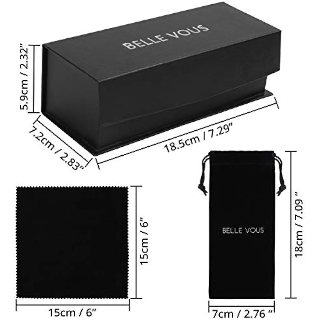 BELLE VOUS K9 Crystal Triangle Prism - Photography Triangular Prism Refractor with Velvet Pouch & Cloth - Clear Lens Glass Prism for Light Spectrum Physics - Rainbow Effect Photo