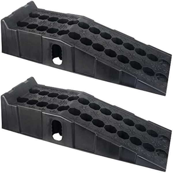 DAYUAN 2 pcs 7 ton Plastic Car Ramps Heavy Duty Garage Ramps for Lifting Automotive Vehicles Workshop Car Service and Repair