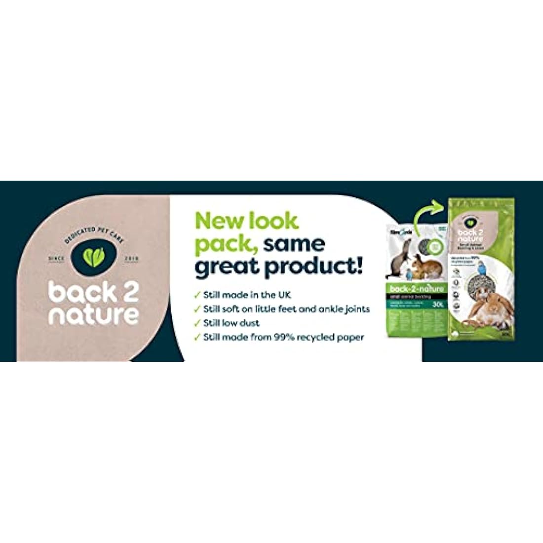 Back-2-Nature Small Animal Bedding and Litter, 30 L (Packaging may vary)