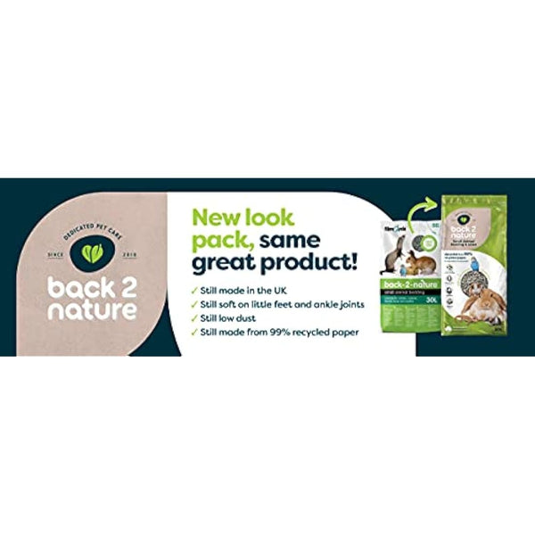 Back-2-Nature Small Animal Bedding and Litter, 30 L (Packaging may vary)