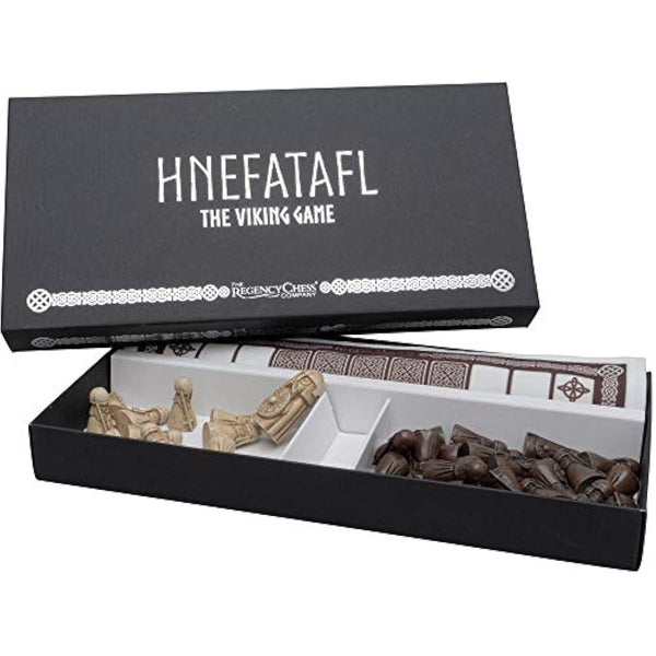 Hnefatafl - The Viking Game by the Regency Chess Company - Includes linen cloth playing board with resin Viking playing pieces