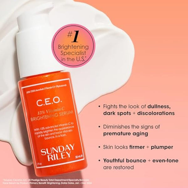 Sunday Riley C.E.O. Rapid Flash Brightening Serum (30ml)