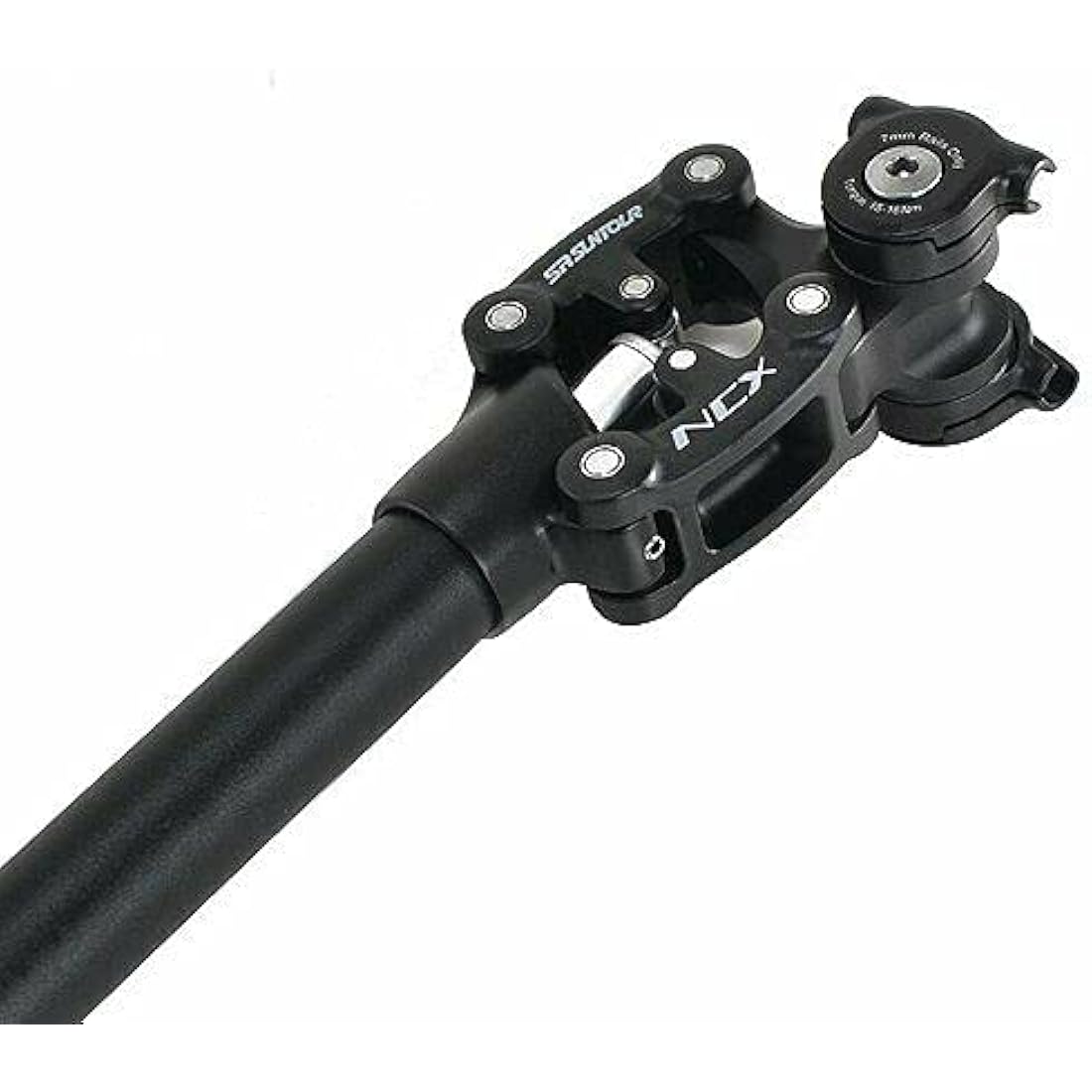 SR Suntour SP12 NCX Suspension Seat Post with Protective Cover 31.6X350mm,Black, VK1919