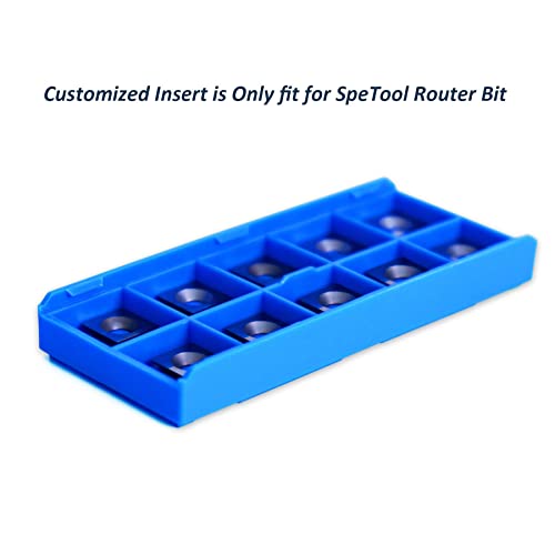 SpeTool 10pcs 12 MM x 12 MM x 2.2 MM Carbide Insert Replacement for Insert Router Bit