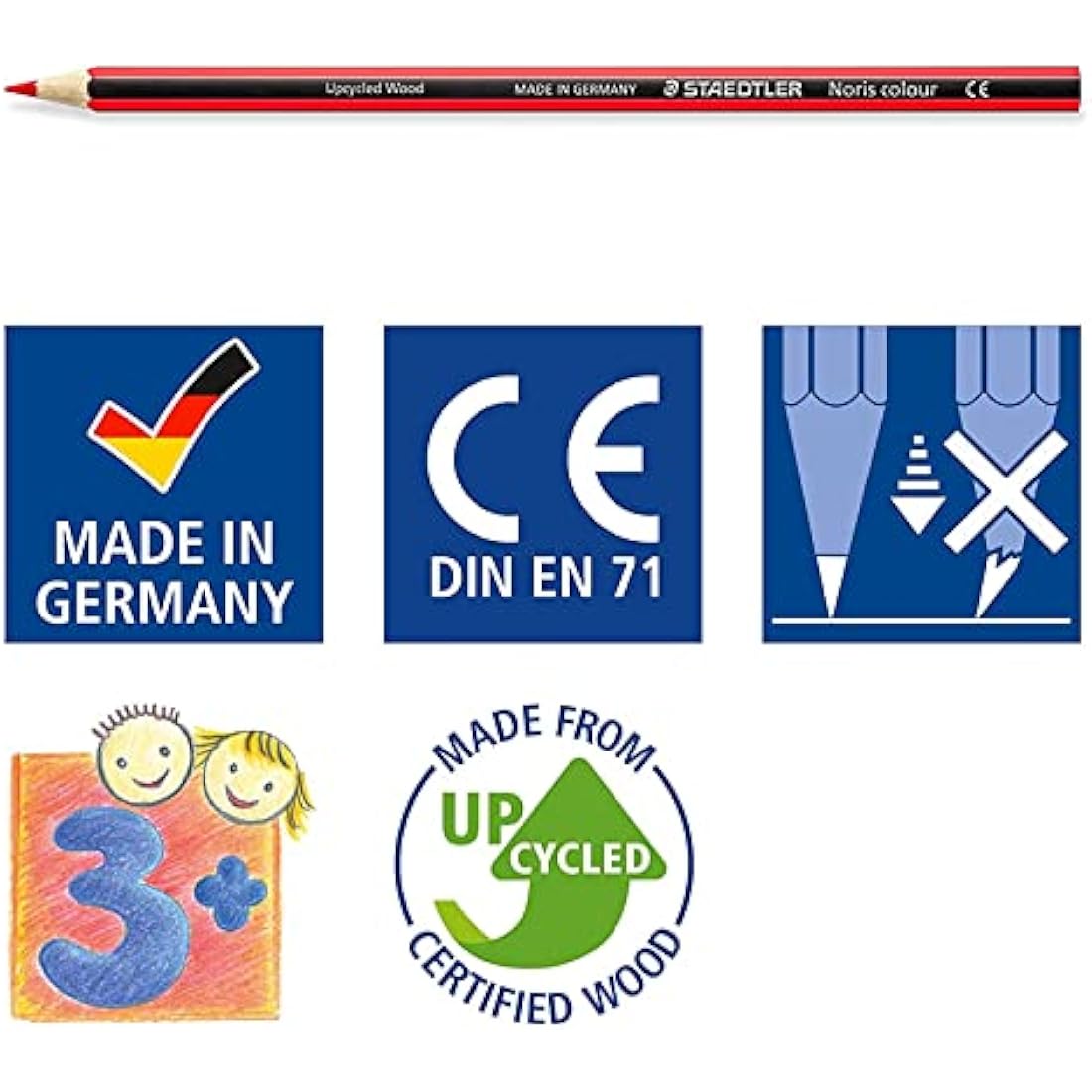 STAEDTLER 185 CD36 Noris Colour Pencil - 36 Assorted Colours (Pack of 36 Pencils)