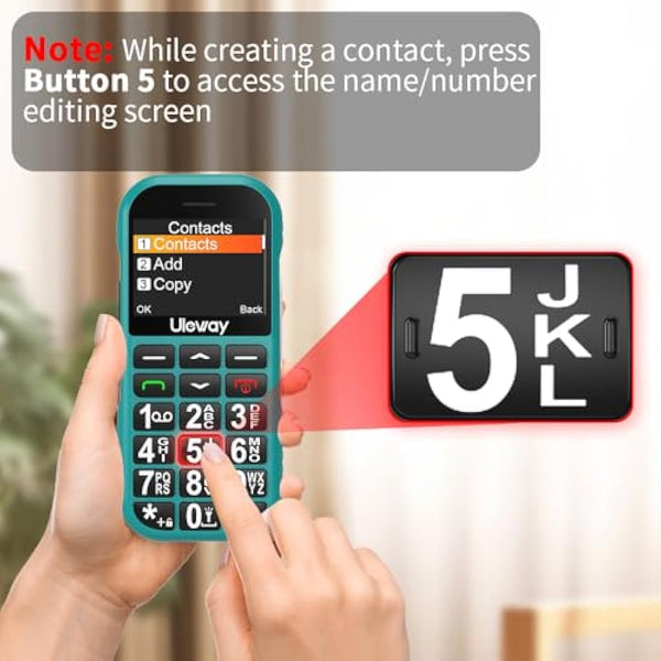 4G Big Button Mobile Phone for Elderly,USB-C Charging,1800mAh Long Standby, Easy to Use Basic Mobile Phone, SIM Free Unlocked Senior Mobile Phones With SOS Emergency Button Large Volume FM Radio
