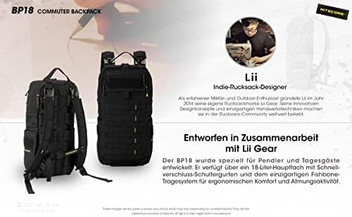 Nitecore BP18, Black, 18 Grande Longueur