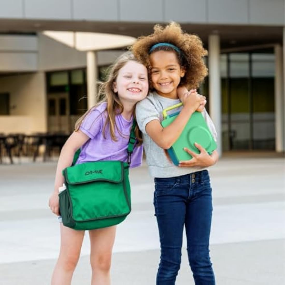 Omie B9099 OmieBox Kids Bento Lunch Box, Plastic, Meadow