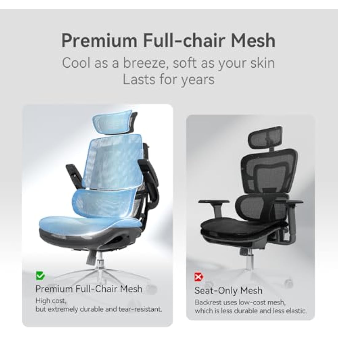 SIHOO M59AS Ergonomic Office Chair, Desk Chair with 3D Coordinated Flip-up Armrests, Computer Chair with Dual Back Design and Adaptive Dynamic Lumbar Support(Black)