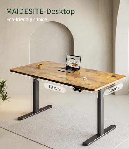 MAIDeSITe Table Top,Desktop for Height Adjustable Electric Standing Desk,120 * 60 * 2.5 cm