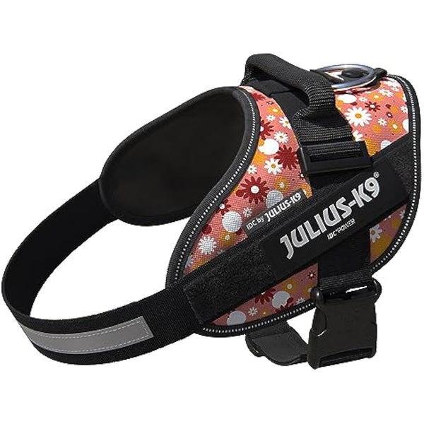 JULIUS-K9 IDC Powerharness, Size: M/0, Pink Flowers