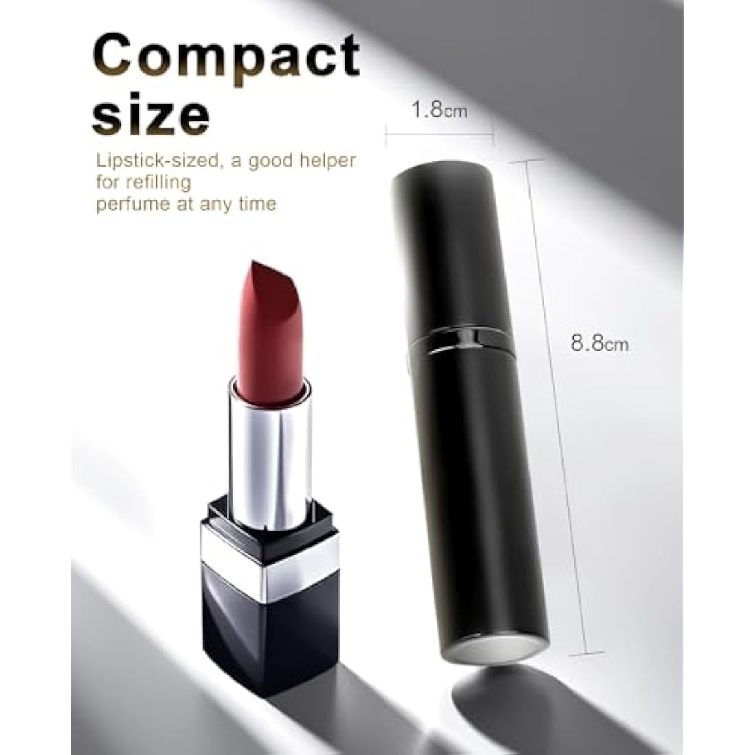 VVGAOGES Perfume Atomiser,Portable Refillable Empty Perfume Spray,Mini Perfume Bottles Empty for Travel 5ml (Black & Silver)