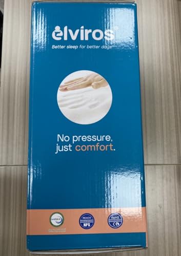 Elviros Cervical Memory Foam Neck Pillow for Side Sleeping, Orthopedic Pillows for Back and Stomach Sleepers, Adjustable Ergonomic Bed Pillow Pain Relief (White)