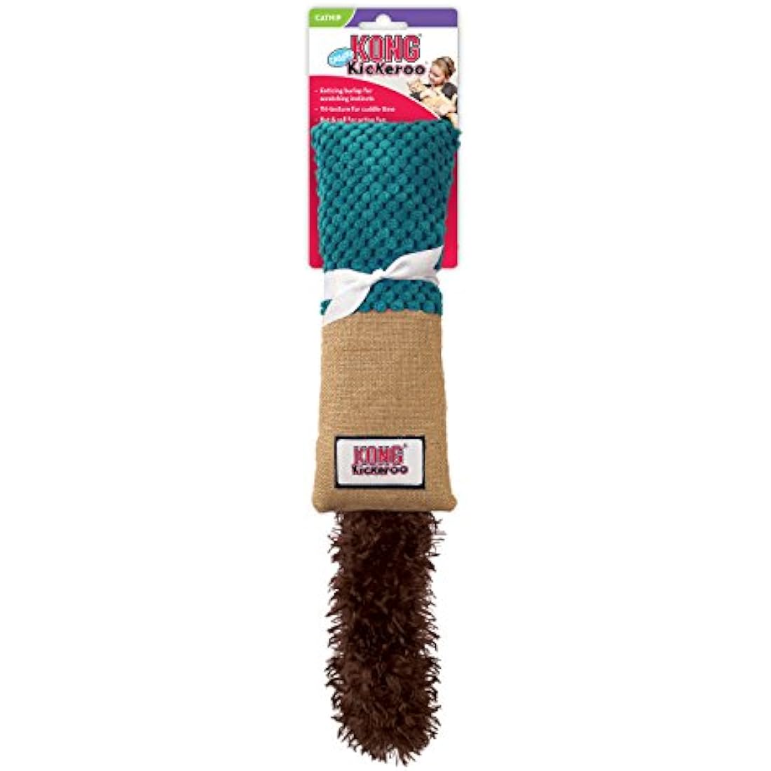 KONG - Kickeroo - Play Enticing Cat Toy, North American Premium Catnip (Colours May Vary) - Cuddler Pattern
