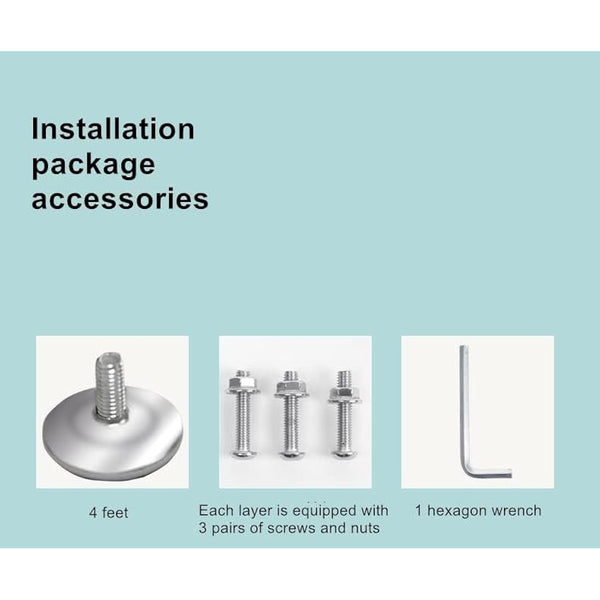 Baotkere Kitchen Corner Pot Rack, Stackable Multi Layer Free Standing Metal Shelf Stainless Steel Cookware Organizer, Height Adjustable Storage Countertop Holder