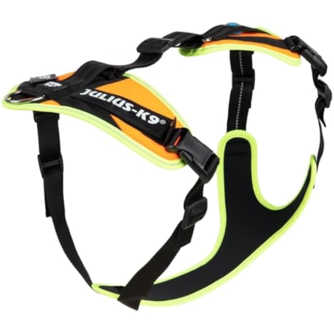Julius-K9 Mantrailing Harness, Size: S, UV Orange with neon edge