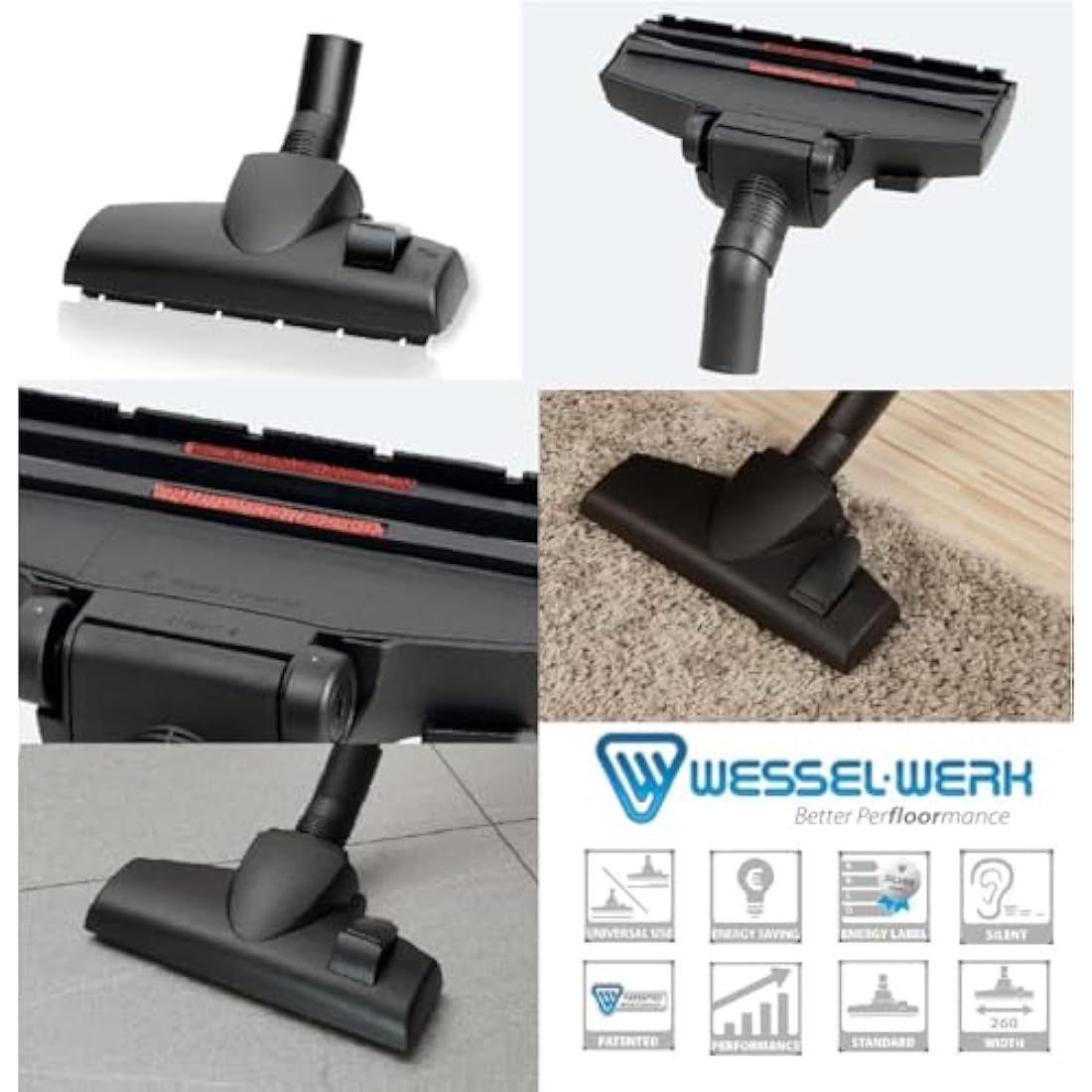 Akitas 800W Powerful Bagless Cylinder Vacuum Cleaner With German Wessel Werk Nozzle Head For Hard Floor & Carpet (C6 Turbo)