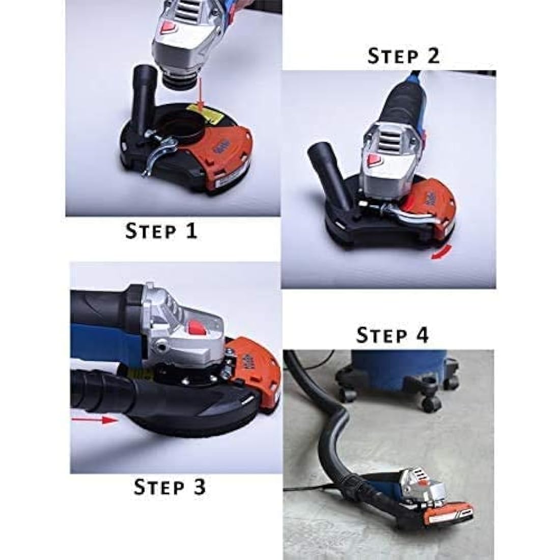 HERZO Universal Surface Grinding Dust Shroud for Angle Grinders 115/125mm