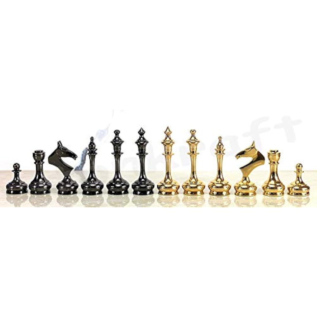 StonKraft Brass Chess Pieces Pawns Chess Coins Figurine Pieces Sleek - 2.5" Inches - Silver