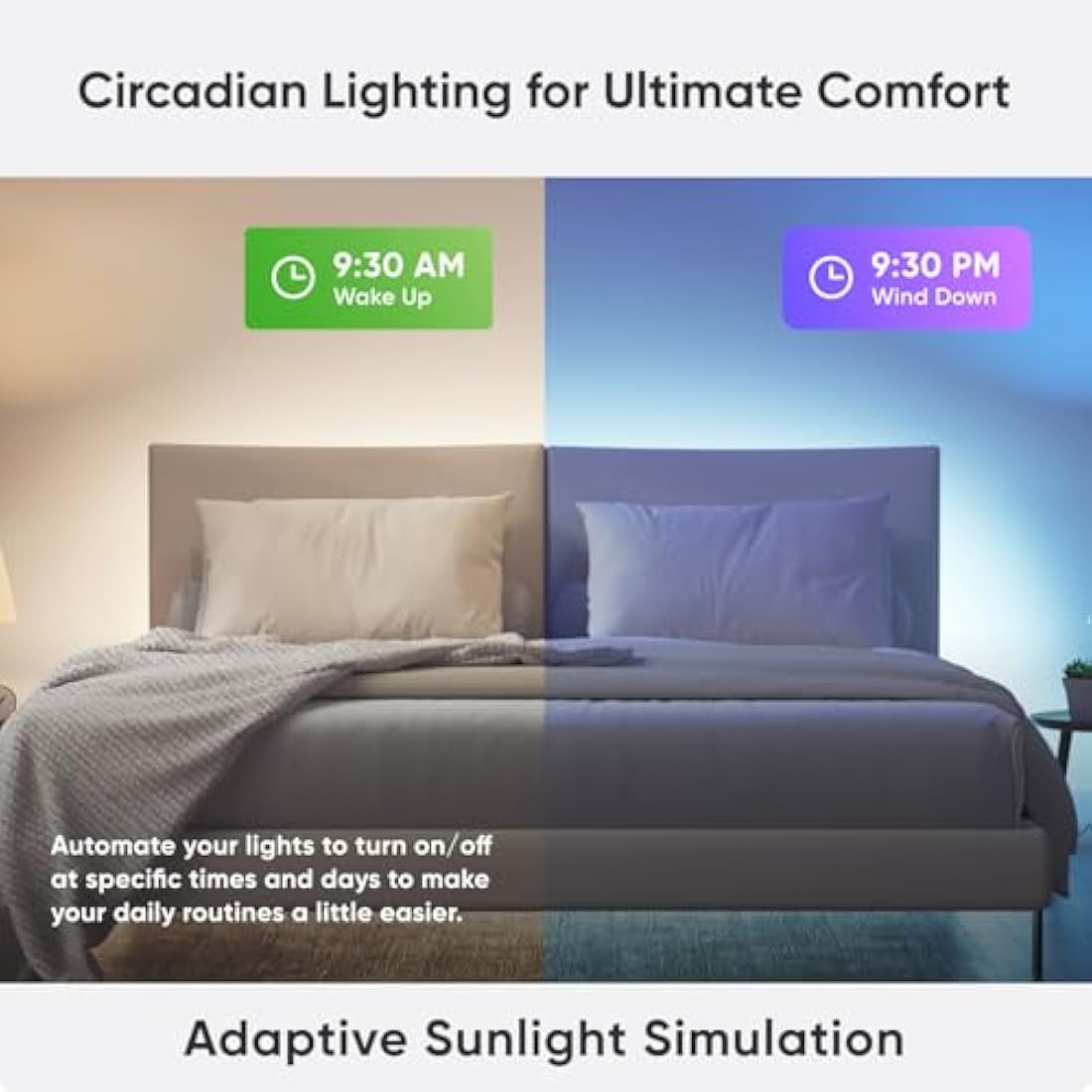 Nanoleaf Essentials, Smart A19 Bulb, 800Lm, White, 2700K-6500K, 120V-240V, E27 V2 UK 3PK