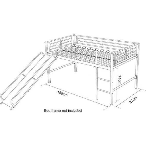HLS Tent for Midsleeper Cabin Bed - (Baby Pink)
