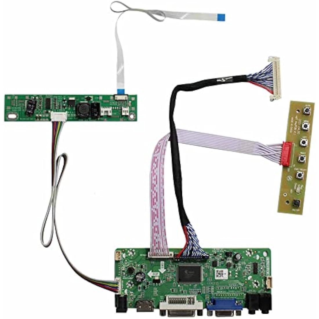 VSDISPLAY VGA DVI LVDs Controller Board 30 pin for 21.5" 1920x1080 LM215WF4-TLE9 23" LC230EUE-TDA1 LM230WF5-TLD1 LCD Screen