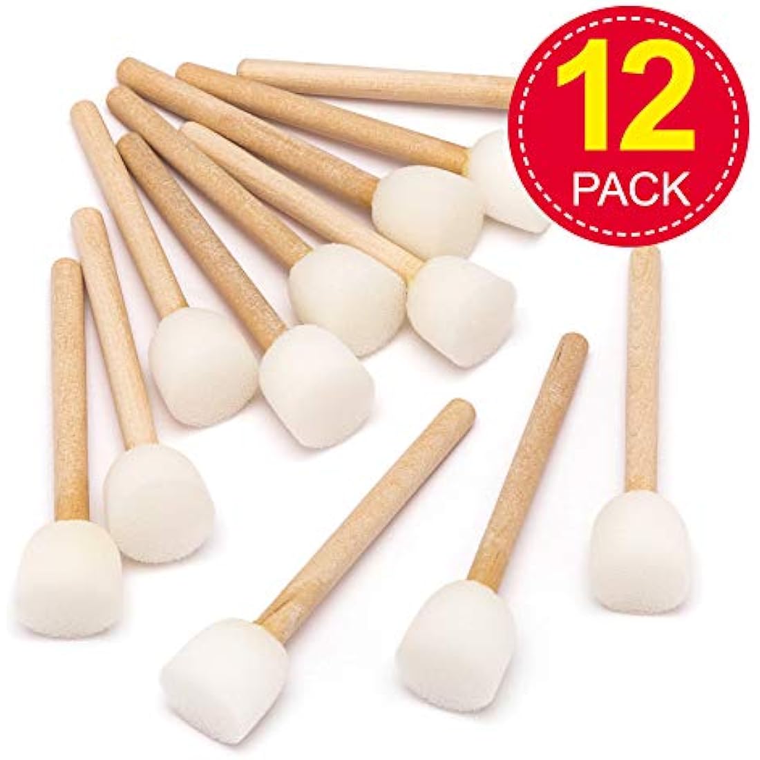 Baker Ross AW590 Mini Sponge Paint Dabbers (Pack of 12)
