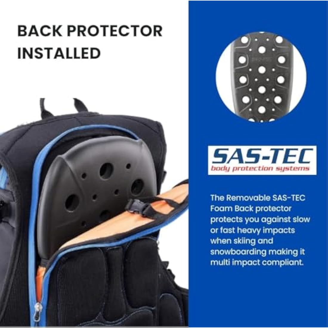 TerraWest Core Avalanche Kit,Ski Backpack Including Recco & Removable Back Protector, Hydration Bladder, Core Plus Shovel, Core 240 cm Quick Lock Probe, Backcountry Skiing, Snowboarding (Black)