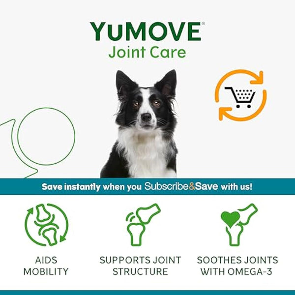 YuMOVE Joint Supplement for Dogs, ONE-A-DAY for Joint Care, Essential Dog Hip and Joint Aid for Stiff Medium Dogs with Glucosamine, Chondroitin, Green Lipped Mussel, 30 Chews - 1 Month supply
