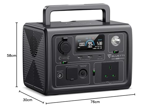 BLUETTI EB3A Portable Power Station, 268Wh LiFePO4 Power Station Battery Backup w/ 2 600W (1200W Surge) AC Outlets, Recharge from 0-80% in 30 Min., Solar Generator for Outdoor Camping