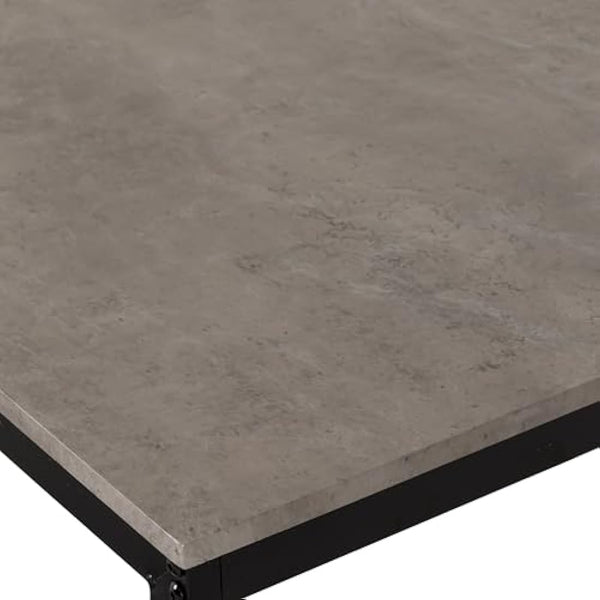 Seconique Lincoln 1+2 Dining Bench Set in Stone Effect/Black