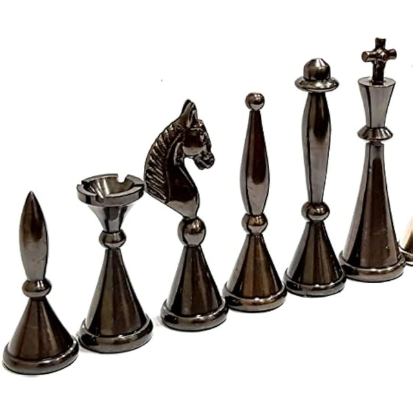 StonKraft Brass Chess Pieces Coins Pawns Chessmen - Copper Metal Chess Pieces