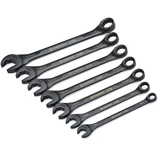 Crescent CX6RWM7 7 Piece x6 Combination Wrench Set with Ratcheting Open-End and Static Box-End, Metric, 8-17mm