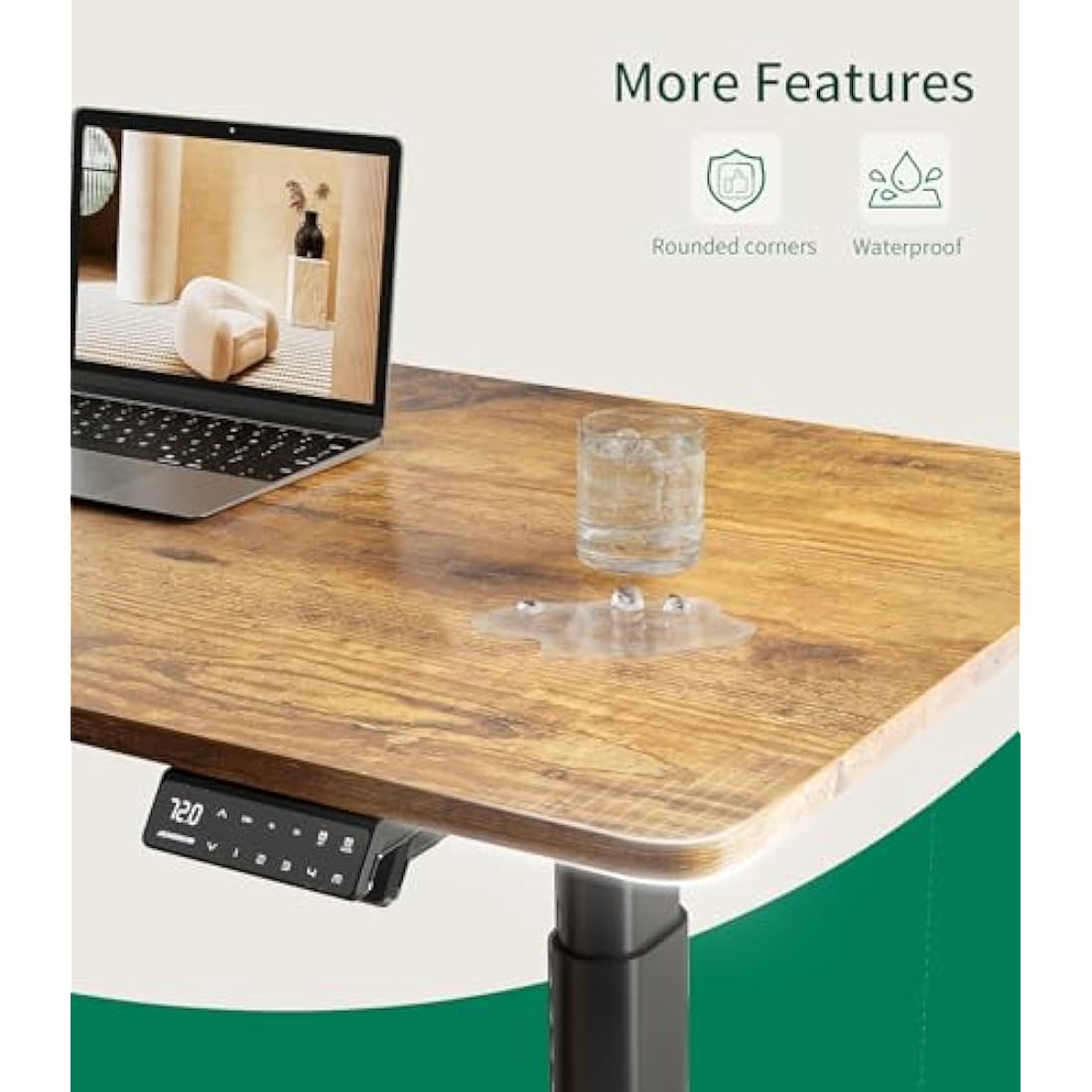 MAIDeSITe Table Top,Desktop for Height Adjustable Electric Standing Desk,140 * 70 * 2.5 cm