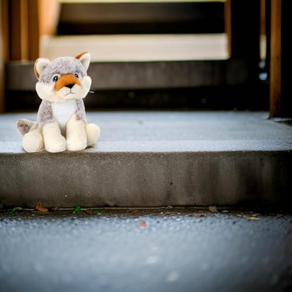 Deluxe Paws Plush Cuddly Soft Eco Toys 100% Recycled (Wolf)