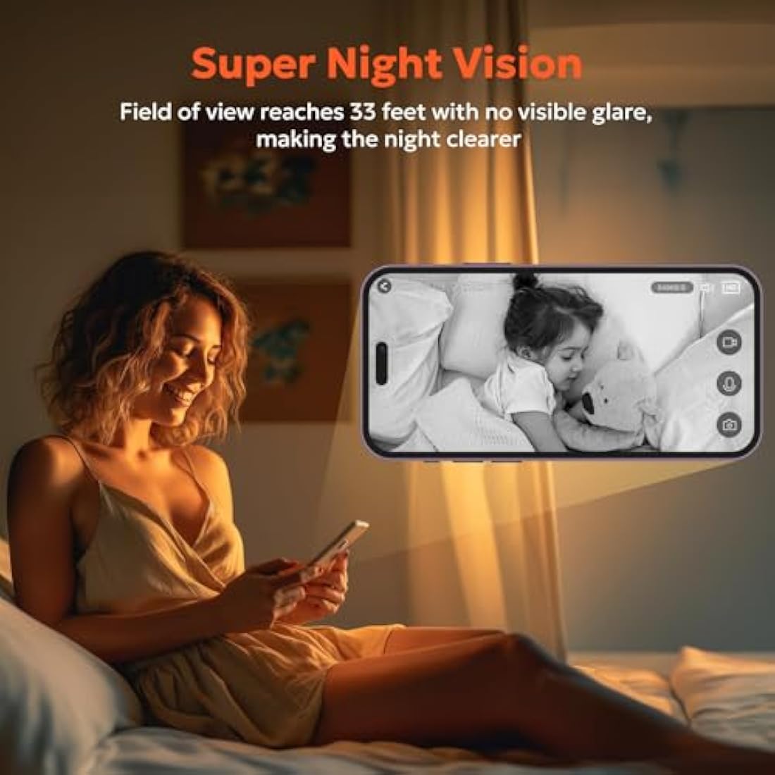 owltron 2K Indoor Camera 2 Pack, 2.4GHz Home Security Cameras for Baby & Elder, Motion Detection, Night Vision, 2-Way Talk WiFi Camera, Baby Monitor Works with APP & Alexa